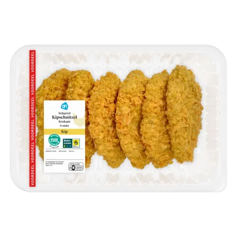 Krokante kipfiletschnitzel scharrel